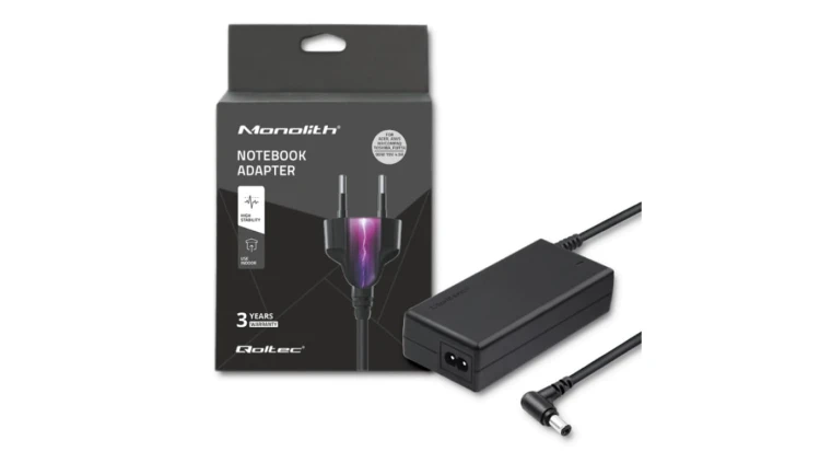 Qoltec Zasilacz do laptopa 90W 19V 4.9A 5.5*2.5 +kabel zasilający