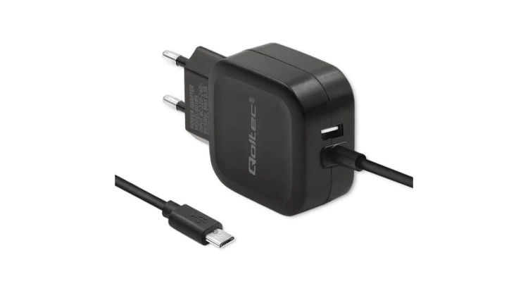 Qoltec Ładowarka sieciowa 17W 5V 3.4A USB + Micro USB
