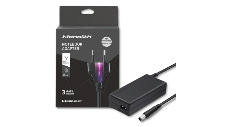 Qoltec Zasilacz do laptopa HP CQ 65W 18.5V 3.5A 7.4*5.0+pin +kabel zasilający