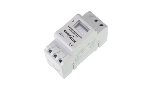 Włącznik czasowy - timer cyfrowy na szynę DIN GreenBlue GB104 16 programów max 240 programów GB104