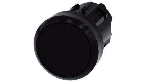 Przycisk 22mm tworzywo czarny płaski z samopowrotem SIRIUS ACT 3SU1000-0AB10-0AA0