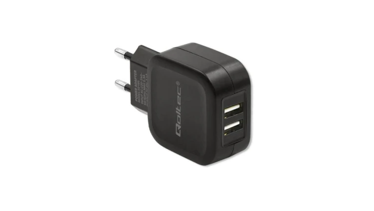 Qoltec Ładowarka sieciowa 12W 5V 2.4A 2xUSB