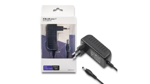 Qoltec Zasilacz wtyczkowy 18W 9V 2A 5.5*2.1