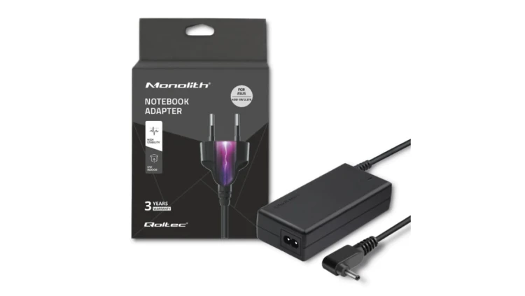 Qoltec Zasilacz do laptopa Asus 45W 19V 2.37A 4.0*1.35 +kabel zasilający