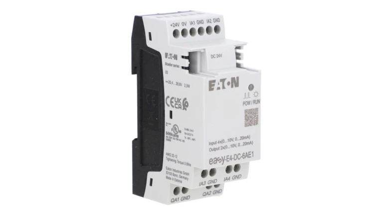 Rozszerzenie wejścia/wyjścia easyE4 24VDC 4AI 2AO 10VDC EASY-E4-DC-6AE1 197223