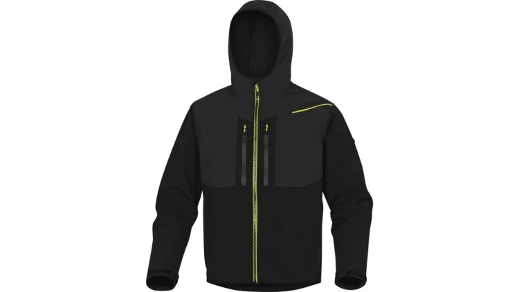 Kurtka Softshell z poliestru i elastanu kolor czarno-żółty rozmiar XXL HORT2NJXX