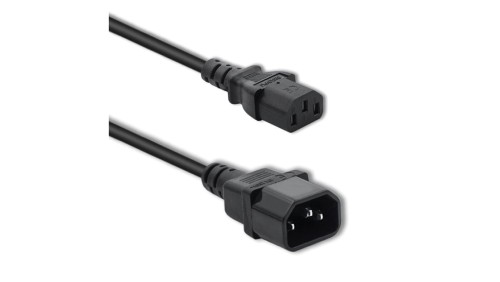 Qoltec Kabel przedłużający zasilający IEC C13/C14 3x1.0mm² 1.8m