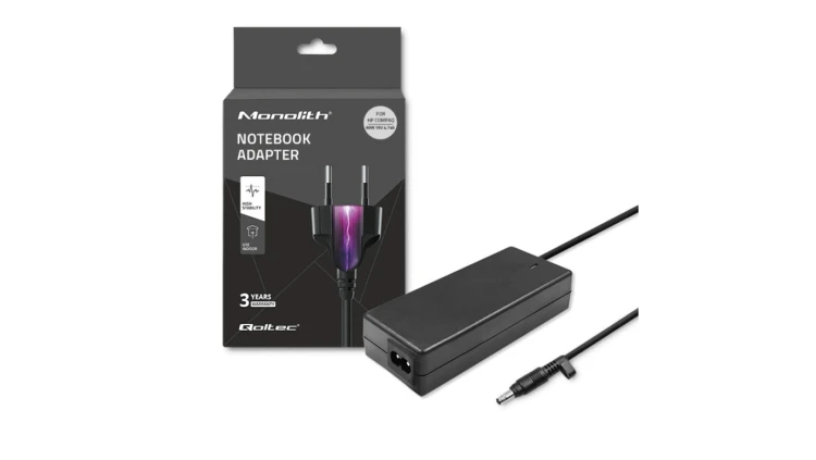 Qoltec Zasilacz do laptopa HP Compaq 90W 19V 4.74A 4.8*1.7 +kabel zasilający