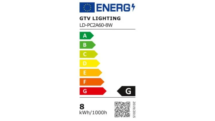 Żarówka LED E27 A60 8W 640lm 3000K AC175-250V 180st. LD-PC2A60-8W