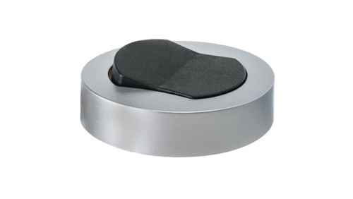 Włącznik meblowy srebrny nawierzchniowy fi65 230V 2,5A z kablem 2m 2x0,75mm2 (srebrno czany)
