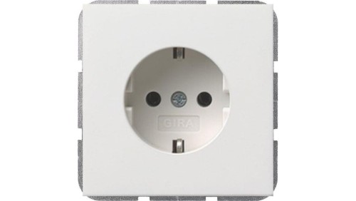 GIRA F100 Gniazdo SCHUKO biały połysk