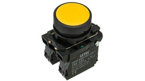 Przycisk pulpitowy IP54 kolor żółty EBSA5-AA55 1NO+1NC Y LC-Tec 5902838490693