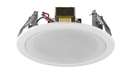 Głośnik sufitowy PA Technika 100V, 3 odczepy mocy 13cm (5) głośnik pełnopasmowy Metalowa obudowa EDL-15