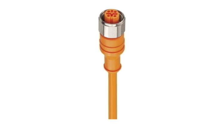Kabel konfekcjonowany jednostronnie złącze M12 proste żeńskie 4-pinowe wewnętrzny gwint PVC PRKT 4-07/25 M