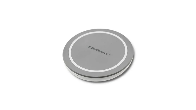 Qoltec Bezprzewodowa ładowarka indukcyjna RING Qualcomm QuickCharge 3.0 10W Szary