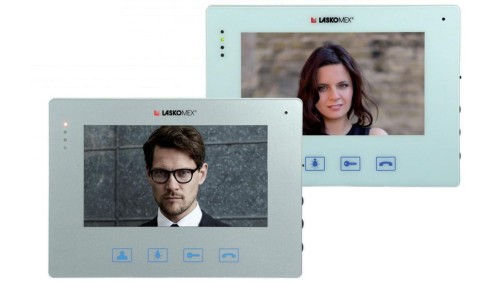 Kolorowy monitor głośnomówiący 7 panoramiczny TFT LCD dotykowe przyciski z podświetleniem, biały MVC-8151