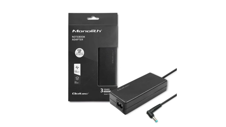 Qoltec Zasilacz do laptopa HP 65W 19.5V 3.33A 4.5*3.0+pin Slim