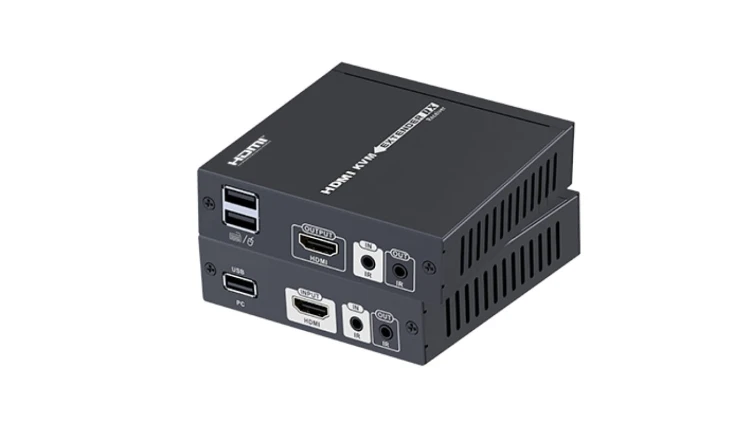 Extender przedłużacz sygnału HDMI 4K + USB po skrętce do 70m LKV375KVM