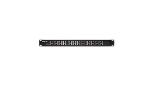 Qoltec Patch panel RACK 12 portów PoE Czarny