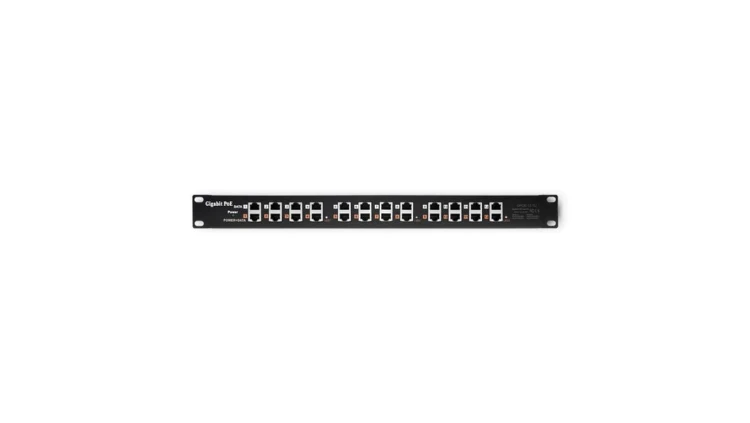 Qoltec Patch panel RACK 12 portów PoE Czarny
