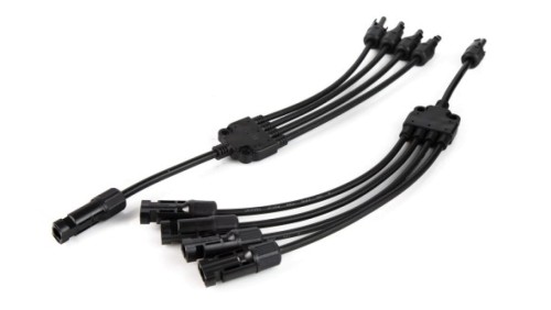 Czwórnik MC4 z kablem do łączenia modułów fotowoltaicznych równoległy IP67 para + -