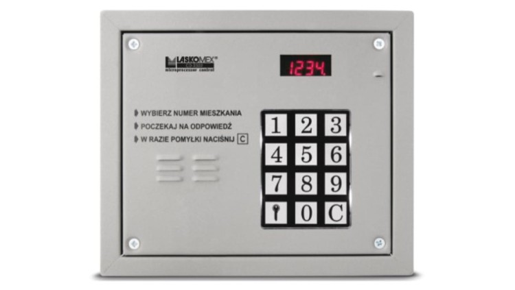 Domofonowy Panel audio z czytnikiem kluczy RFID 125kHz podświetlaną klawiaturrą mechaniczną CP-2503MR srebrny