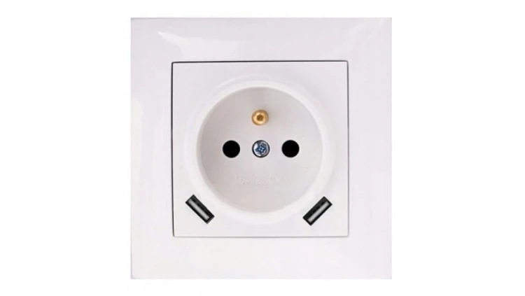 Wesa Gniazdo pojedyncze z/u + 2 x USB 5v 2A białe LC-13A