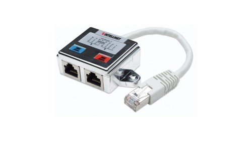 Adapter Rozgałęziacz LAN RJ45 / 2x RJ45 Ekranowany FTP