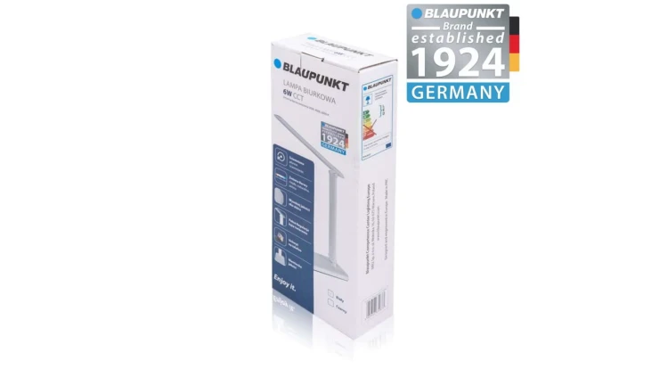 Lampa Biurkowa 6W CCT biała ściemnialna, przełącznikiem barwy światła, BLAUPUNKT-LBW6CCT