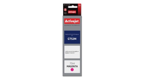 Tusz Activejet AH-GT52M (zamiennik HP GT52M M0H55AE Supreme 70 ml czerwony)
