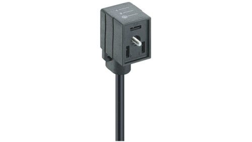 Kabel konfekcjonowany jednostronnie zakończony złącze zaworowe typ B 3-pinowe VB 1D-3-2-205/2 M