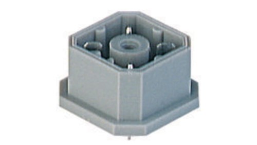 Złącze zasilające panelowe męski montaż tylny PCB piny 4 (3+PE) 230 V AC/DC 10A G 30 A 3 M grau