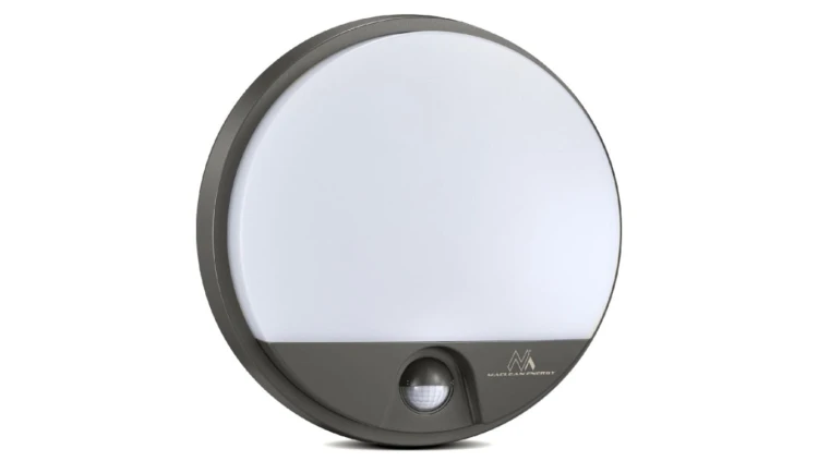 Plafoniera LED z czujnikiem ruchu na podczerwień Maclean MCE291 GR 1100lm 15W IP54 kolor szary