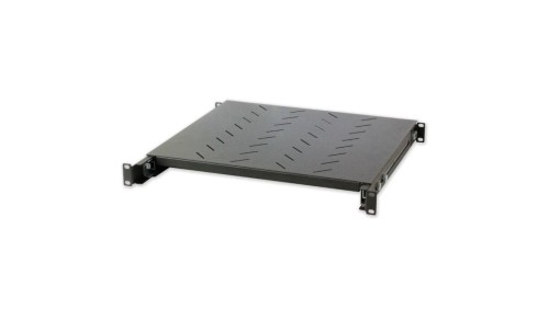 Półka 1U 415mm rack 19, wysuwana 430-665mm, czarna