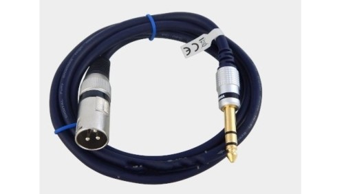 Kabel Przyłącze stereofoniczne audio wtyk XLR 3p Canon - wtyk Jack 6,3 stereo MK36 /5m/