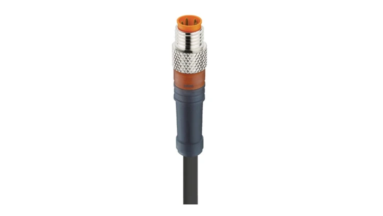 Kabel konfekcjonowany jednostronnie zakończony złącze M8 4-pin męskie proste z samoblokującym gwintem RSMV 4-225/5 M