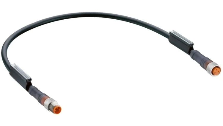 Kabel konfekcjonowany obustronnie zakończony złącza M8 męskie żeńskie proste 3-pinowe gwintowane RSMV 3-RKMV 3-224/0,6 M