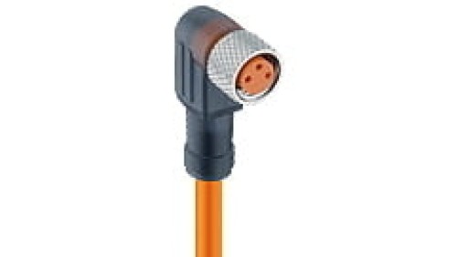 Kabel konfekcjonowany sensor/aktuator M8 jednostronnie zakończony 3-polowy żeńska złącze kątowe RKMWV 3-06/10 M