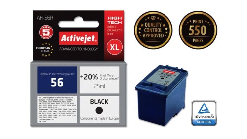 Tusz Activejet AH-56R (zamiennik HP 56 C6656A Premium 25 ml czarny)