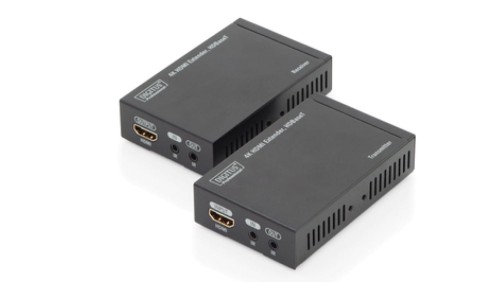 Przedłużacz/Extender HDMI HDBaseT do 70m po Cat.5e 4K 30Hz UHD HDCP 2.2, IR audio (zestaw) DS-55500