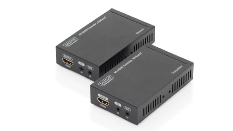 Przedłużacz/Extender HDMI HDBaseT do 70m po Cat.5e 4K 30Hz UHD HDCP 2.2, IR audio (zestaw) DS-55500