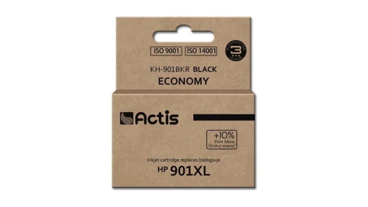 Tusz ACTIS KH-901BKR (zamiennik HP 901XL CC654AE Standard 20 ml czarny)