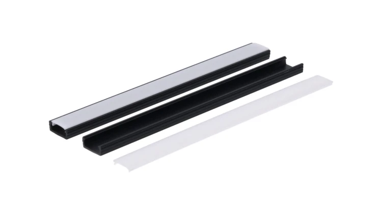 Profil led PCV Line Slim 16x7 2m czarny ML
