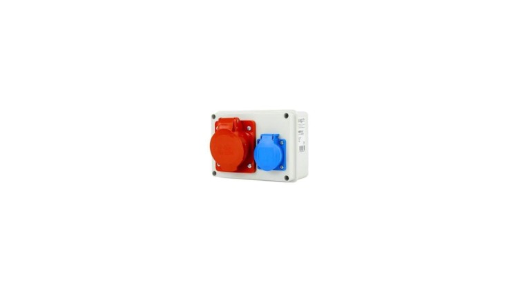 Rozdzielnica siłowa n/t 1x32A 5P + 1x230V IP44 158x118x74 NBOX15.2