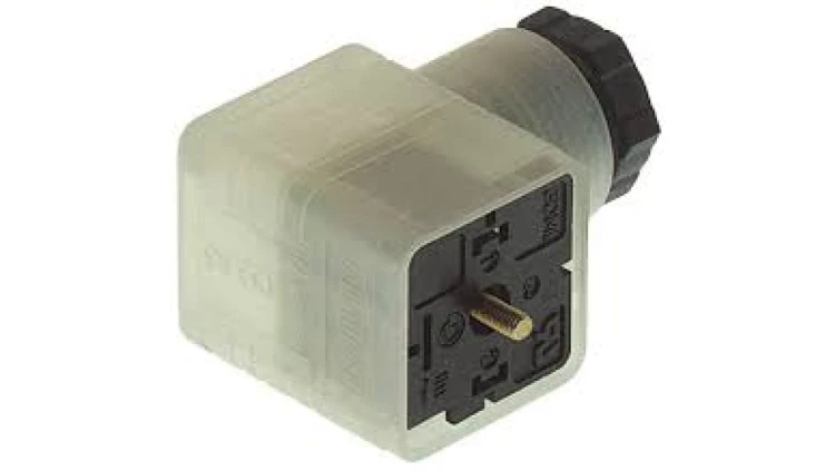 Złącze zaworowe serii GDM żeński 3-pinowe (2+PE) zacisk śrubowy PG11 dioda LED 24 V AC/DC 8 A GDML 2011 LED 24 VR YE schwarz