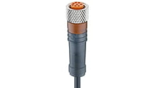 Kabel konfekcjonowany jednostronnie złącze M8 8-pinowe żeńskie proste PUR czarny RKMV 8-354/2 M