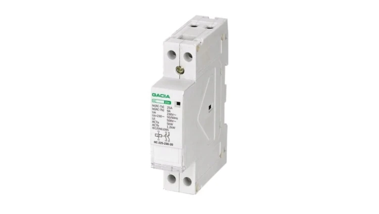 Stycznik modułowy 25A 1P 2NO 230V