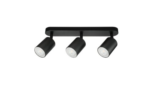 Lampa Oprawa SIENA-ALU-B/B 3xgu10 czarna z czarnym przegubem