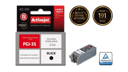 Tusz Activejet ACC-35N (zamiennik Canon PGI-35 Supreme 9,5 ml czarny)