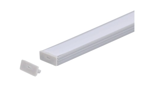 Zaślepka PCV Line Slim szara z otworem